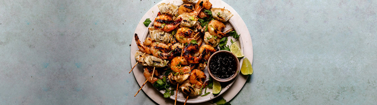 BBQ Lime Shrimp and Mini Wonton Skewers – BibigoUSA