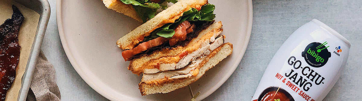 Pimento Club Sandwich with Go-Chu-Jang Glazed Bacon – BibigoUSA