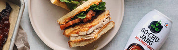 Pimento Club Sandwich with Go-Chu-Jang Glazed Bacon