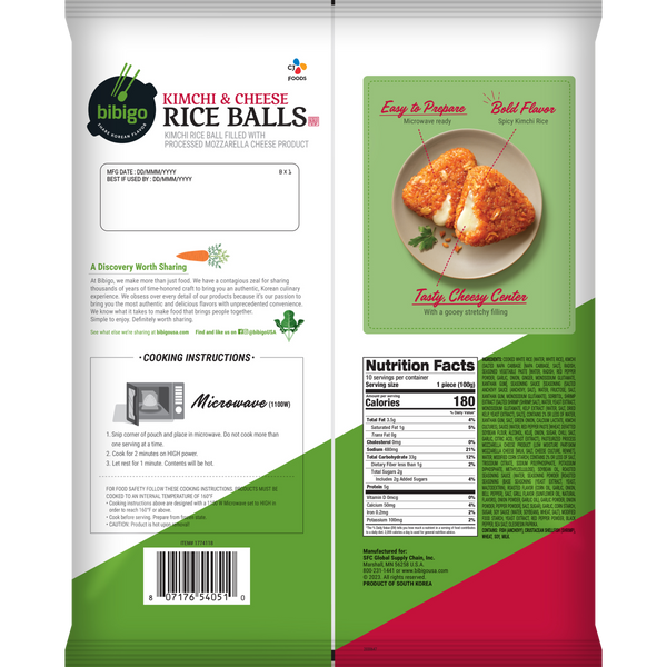 bibigo™ Kimchi and Cheese Rice Balls