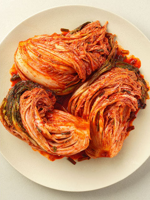 Fresh Kimchi on a plate.
