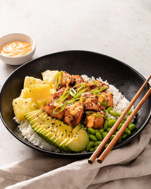 Air-Fried Gochujang Salmon Bowl