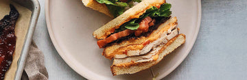 Pimento Club Sandwich with Gochujang Glazed Bacon