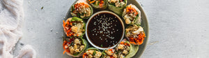 Korean BBQ Cauliflower Spring Rolls