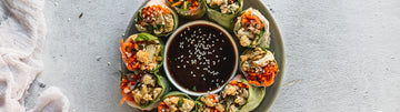 Korean BBQ Cauliflower Spring Rolls