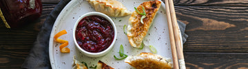 Mandu with Cranberry Orange Sauce