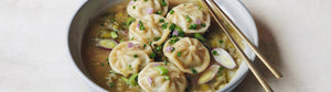 Steamed Dumplings with Spring Onion Broth