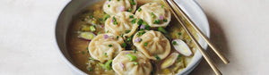 Steamed Dumplings with Spring Onion Broth