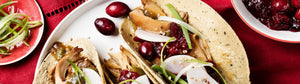 Korean Pulled Chicken Tacos With Gochujang Cranberry Sauce