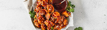 Sweet and Spicy Gochujang Glazed Mini Wontons