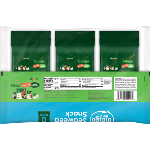 bibigo™ Seaweed Snack Sea Salt (6 Pack)