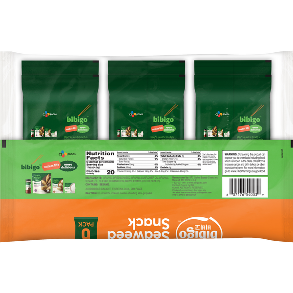 bibigo™ Seaweed Snack Sesame (6 Pack)