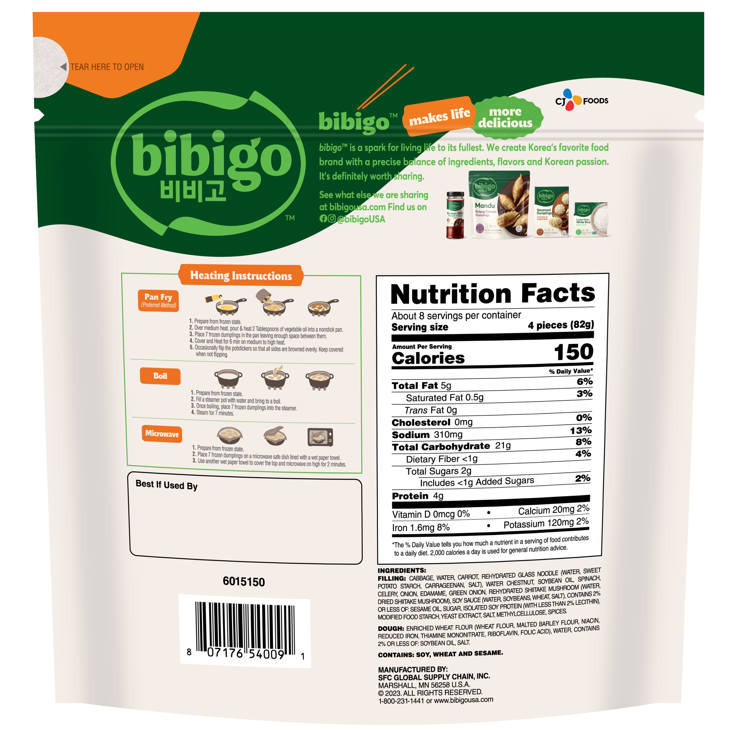 omni plant based pot stickers bibigo™ Potsticker Vegetable (24 oz) – BibigoUSA
