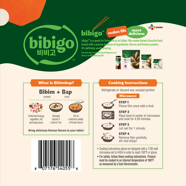 Beef & Vegetable Bibimbap Rice Bowl