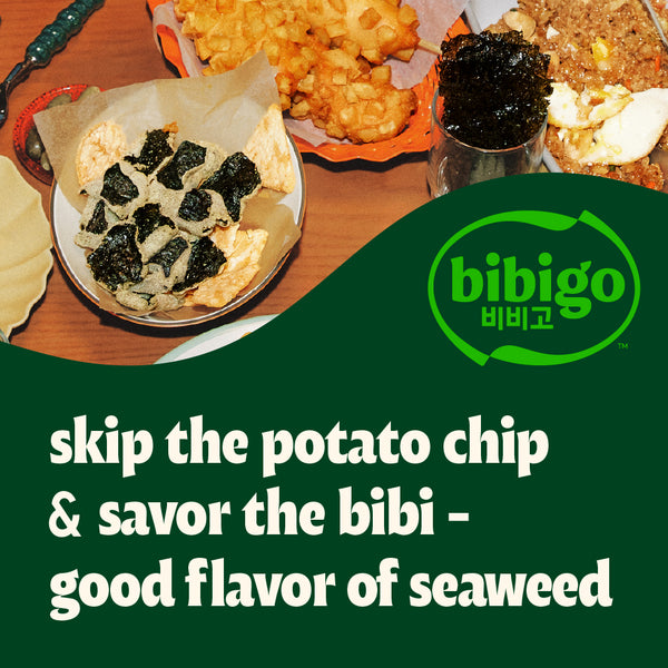 bibigo Crunchy Korean Seaweed Chips | Original or Spicy & Sweet Flavor | 6 Pack