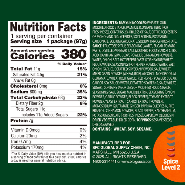 Sweet & Spicy Korean-Style Sauced Instant Ramyun Noodles