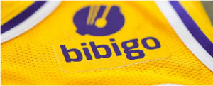 bibigo® logo on Los Angeles Lakers jersey