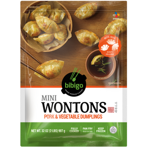 bibigo Mini Wontons Pork & Vegetable Dumplings (32 oz)