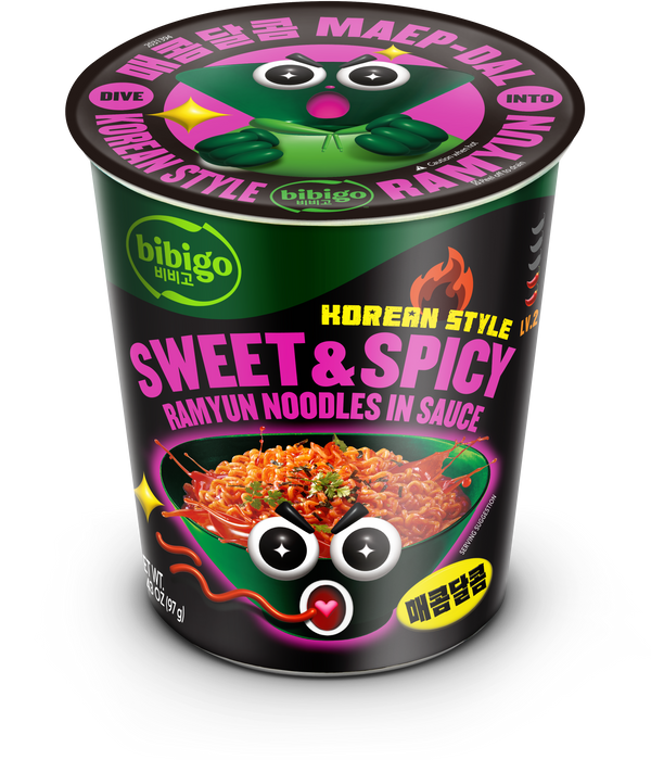 Sweet & Spicy Korean-Style Sauced Instant Ramyun Noodles